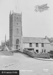 Post Office And St Peter And St Paul's Church c.1960, Bleadon