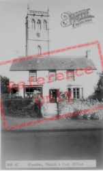 The Church And Post Office c.1965, Bleadon
