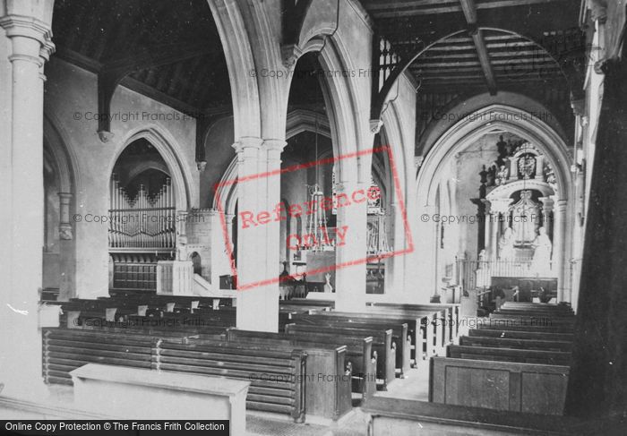 Photo of Bletchingley, Church, Across Nave 1886