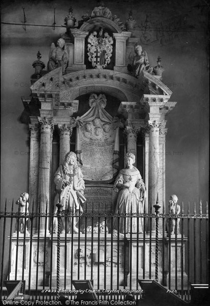Photo of Bletchingley, Church Of St Mary The Virgin, Clayton Monument 1907