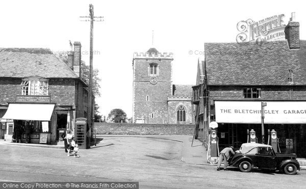Photo of Bletchingley, St Mary's Church And Post Office c.1955