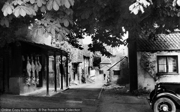 Photo of Bletchingley, The Village Butchers Shop c.1935
