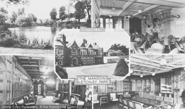 Photo of Bletchley, Bletchley Park, The Mansion Composite c.1955