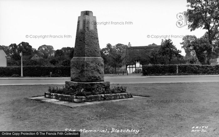 Photo of Bletchley, The Memorial c.1955