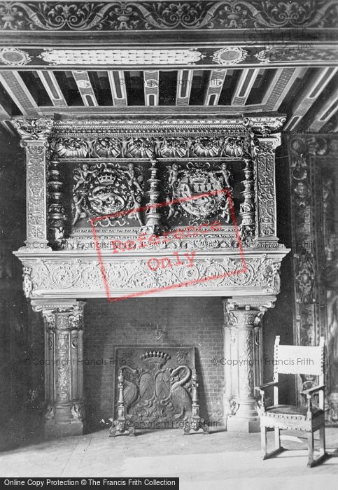 Photo of Blois, Chateau De Blois, Fireplace In King's Hall c.1930