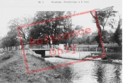 Footbridge And River Ivel c.1965, Blunham