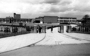 Blurton, the Smiths Arms and School c1960