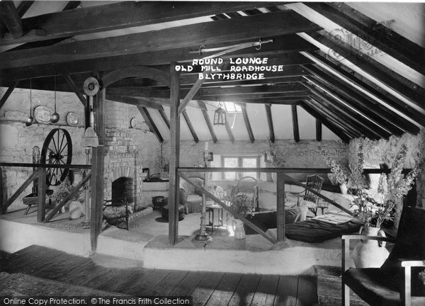 Photo of Blyth Bridge, The Round Lounge, Old Mill Road House c.1955