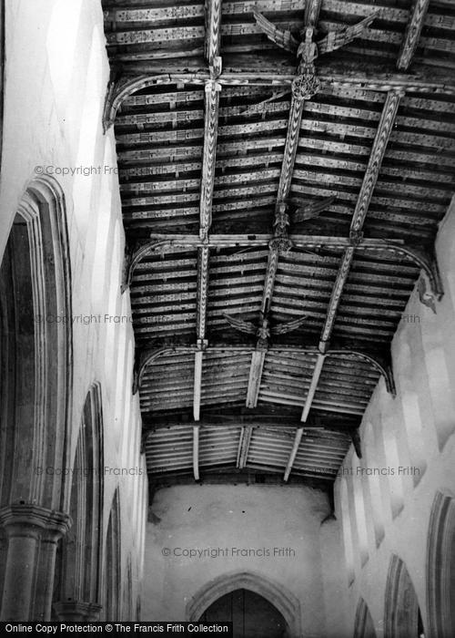 Photo of Blythburgh, Holy Trinity Church, Carved Roof 1950