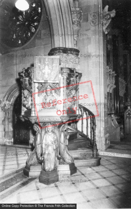 Photo of Bodelwyddan, The Marble Church, The Pulpit c.1955