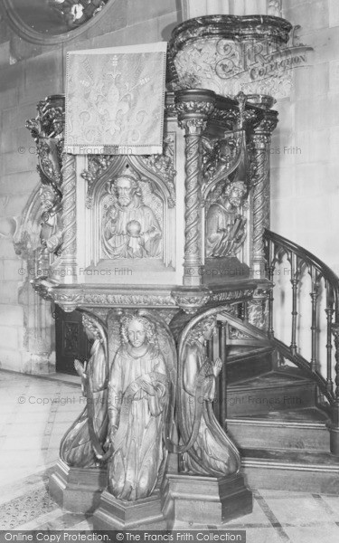 Photo of Bodelwyddan, The Marble Church, The Pulpit c.1960