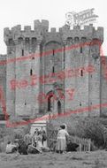 Gathering In Front Of The Castle c.1960, Bodiam