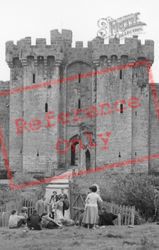 Gathering In Front Of The Castle c.1960, Bodiam