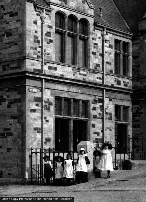 Photo of Bodmin, Girls At Free Library 1906