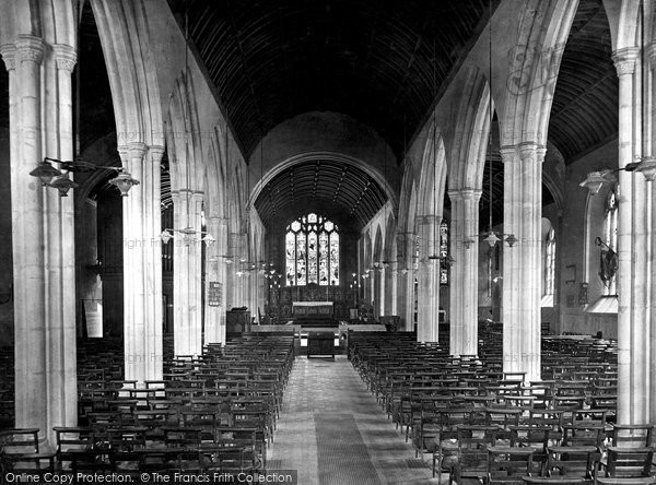 Photo of Bodmin, St Petroc's Church Interior 1920