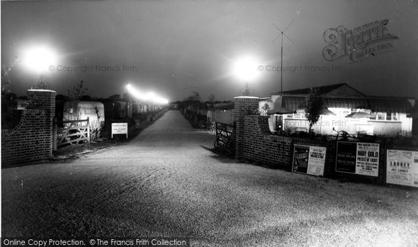Photo of Bognor Regis, Boulevard Caravan Site At Night c.1960