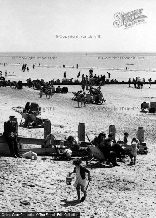 Photo of Bognor Regis, People On The Beach c.1955