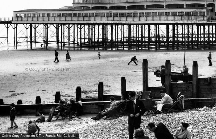 Photo of Bognor Regis, People On The Beach c.1960