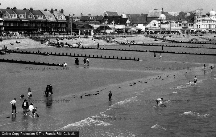 Photo of Bognor Regis, People Paddling On The Beach c.1960