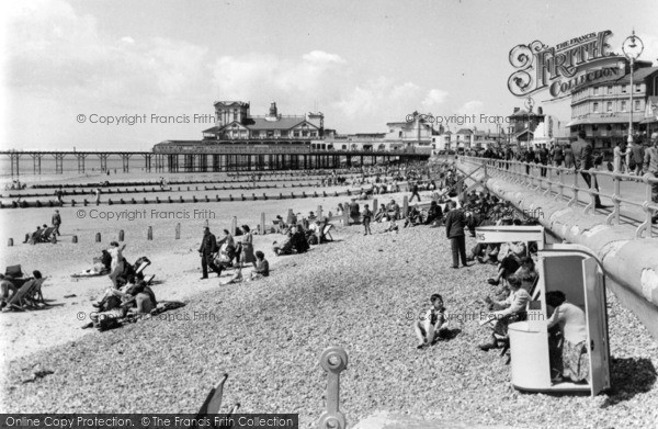 Photo of Bognor Regis, The Beach c.1955