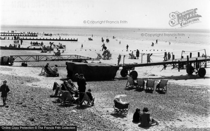 Photo of Bognor Regis, The Beach c.1955