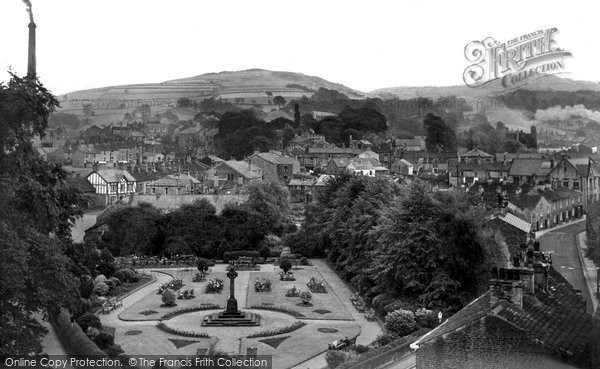 Photo of Bollington, Memorial Gardens From The Aqueduct c.1955