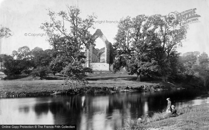 Photo of Bolton Abbey, East End From The River c.1885