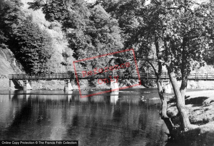 Photo of Bolton Abbey, The Footbridge c.1950