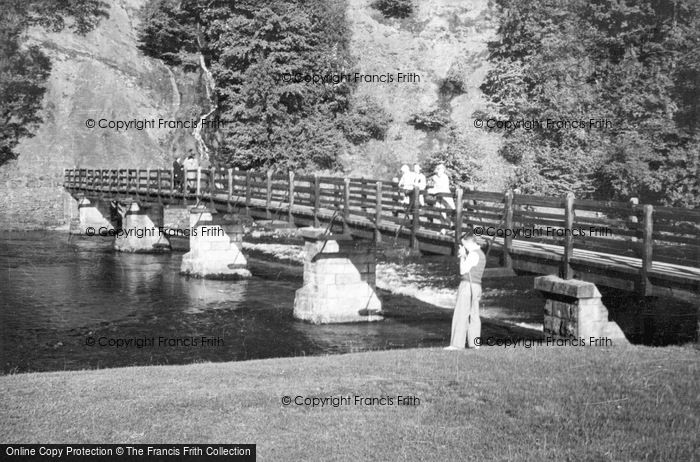 Photo of Bolton Abbey, The Footbridge c.1950