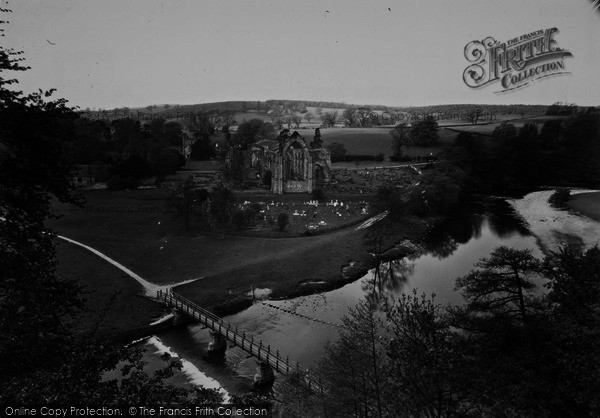 Photo of Bolton Abbey, The River Wharfe c.1955