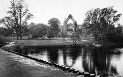 The Stepping Stones c.1920, Bolton Abbey