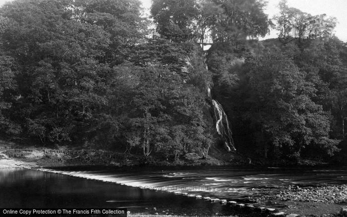 Photo of Bolton Abbey, Waterfall And Stepping Stones 1886