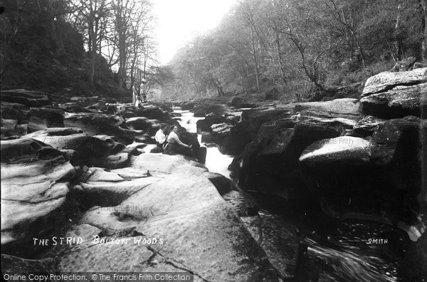 Photo of Bolton Abbey, Woods, The Strid c.1890