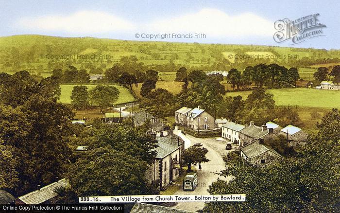 Photo of Bolton By Bowland, The Village From The Church Tower c.1955