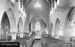 St Mary's Church Interior 1913, Bolton-on-Swale