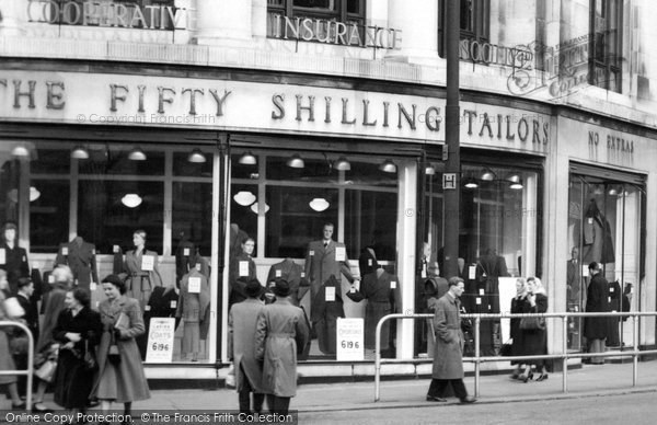 Bolton, the Fifty Shilling Tailors, Deansgate 1950
