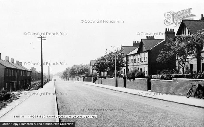 Photo of Bolton Upon Dearne, Ingsfield Lane c.1955