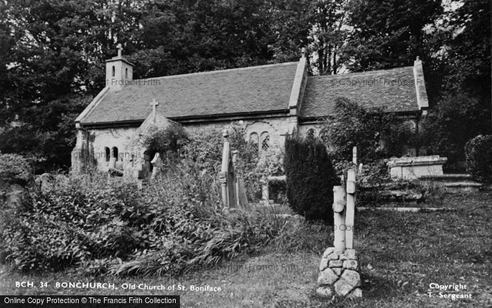 Photo of Bonchurch, Old Church Of St Boniface c.1955