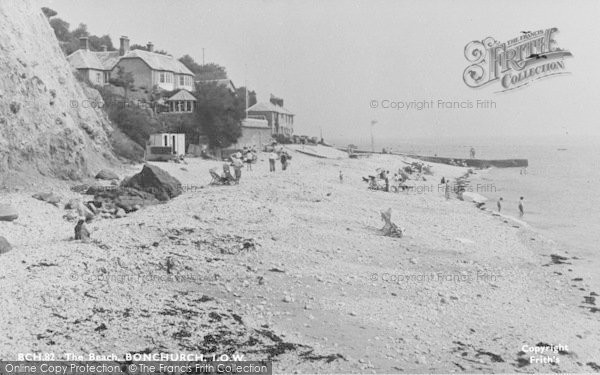 Photo of Bonchurch, The Beach c.1955