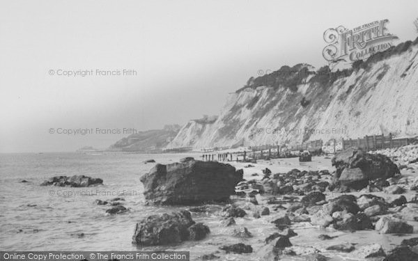 Photo of Bonchurch, The Beach Towards Ventnor c.1955