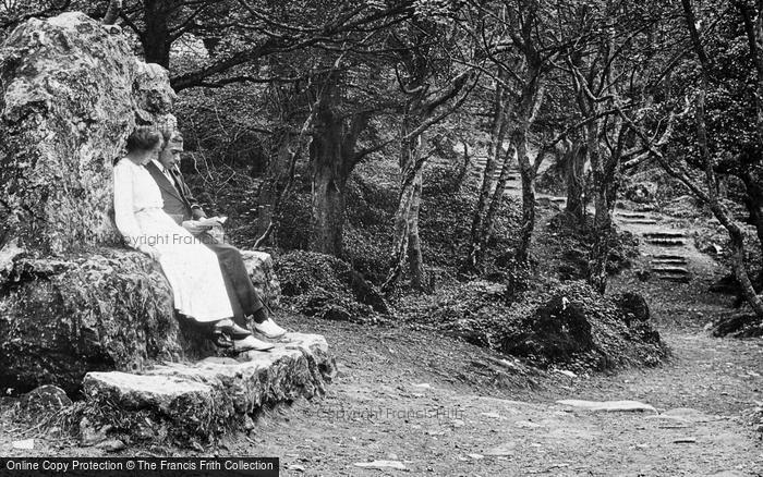 Photo of Bonchurch, The Landslip, Couple On Lovers' Seat 1913