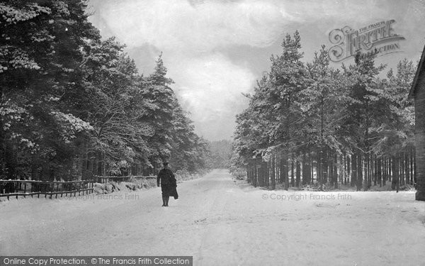 Photo of Bordon, Station Road In Winter c.1905