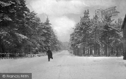 Station Road In Winter c.1905, Bordon