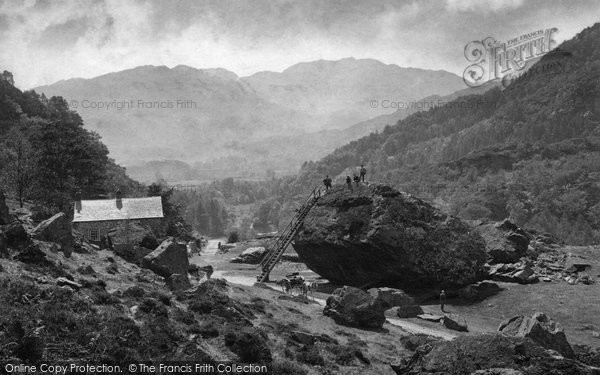 Photo of Borrowdale, Bowder Stone c.1880