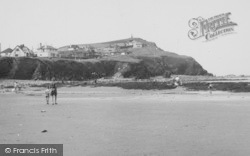 Beach And Cliffs c.1950, Borth
