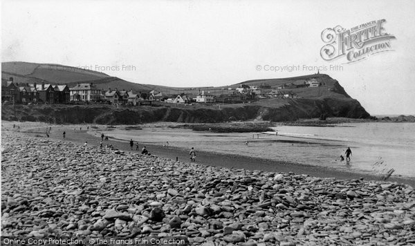 Photo of Borth, Beach And Cliffs c.1952