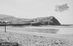 Beach And Headland c.1950, Borth