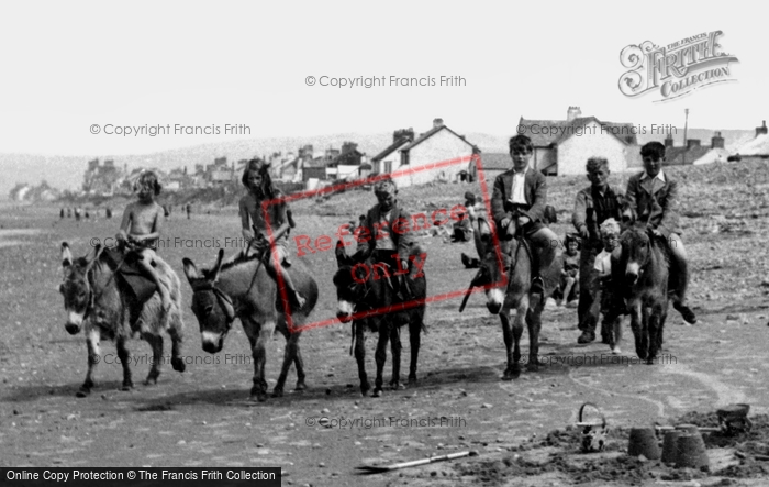 Photo of Borth, Beach, Donkey Rides c.1955