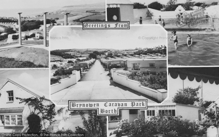 Photo of Borth, Brynowen Caravan Park Composite c.1965
