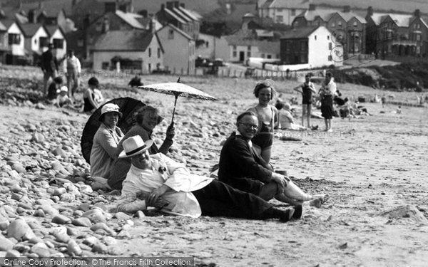 Photo of Borth, Carefree Day On The Beach c.1933